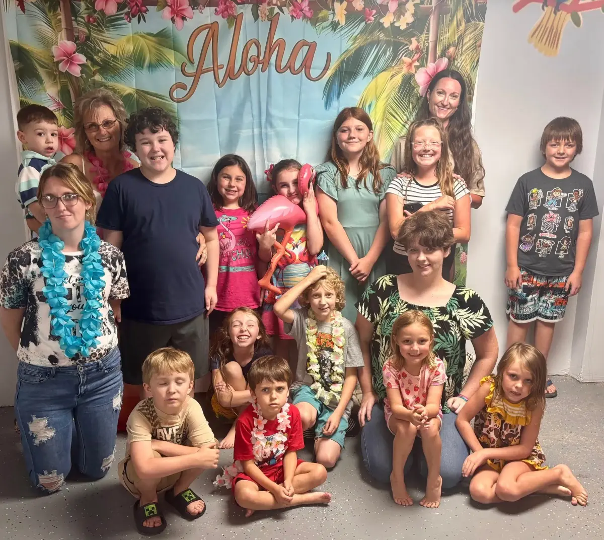 VBS kids group photo at New Life Assembly